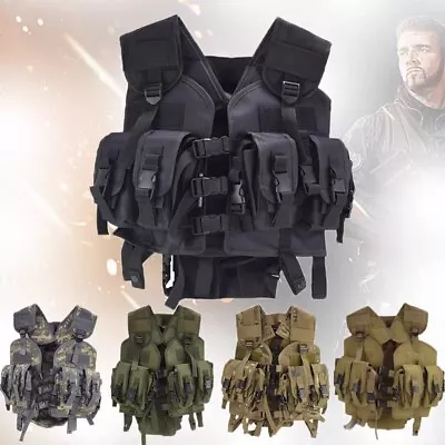 Tactical CS Vest Military Combat Plate Army Vest Waistcoat Outdoor Hunting Vest • $42.55