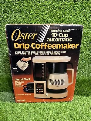 1985 Oster Thermo-cafe Drip Coffeemaker 10 Cup Clock Timer 666-06 Box NEW • $99.99