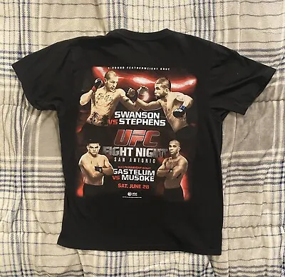 UFC Fight Night San Antonio 2014 Double Sided Graphic T Shirt Black Adult Medium • $9.99