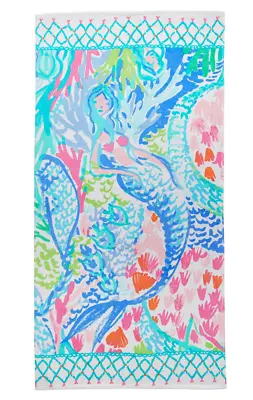 Nwt Lilly Pulitzer For Pottery Barn *mermaid Cove* Plush Beach Towel Sold Out • $50