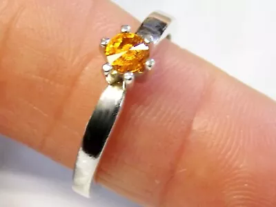 £32.37 • Buy NATURAL Orange Madeira Citrine 925 Sterling Silver USA Made Ring Size 5.75