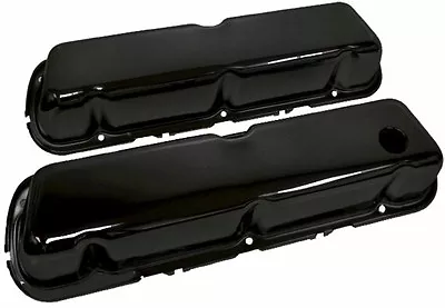 STEEL For 1986-95 Ford 302 5.0L FOX-BODY MUSTANG VALVE COVERS SMOOTH - BLACK • $60.69