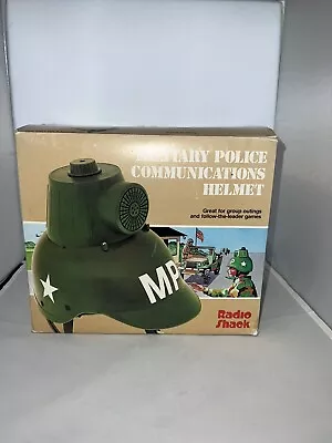 VINTAGE In BOX Radio Shack Tandy Military Police Communication Helmet MP • $65