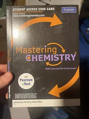 Mastering Chemistry With Pearson EText Student Access Code Card • $25