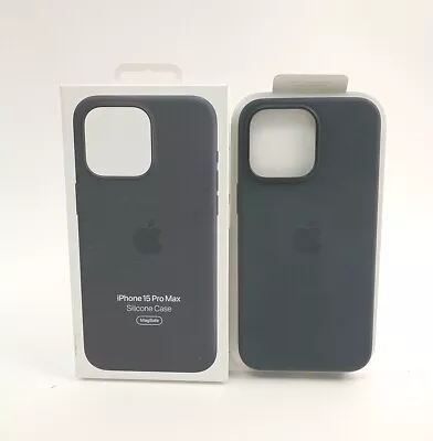 Genuine Apple IPhone 15 PRO MAX Silicone Case With MagSafe - Black - MT1M3ZM/A • $16