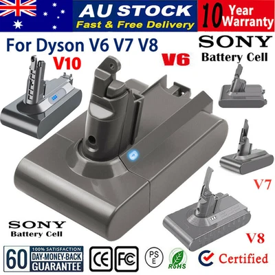 Battery For Dyson V6 V7 V8 V10 SV12 Animal Slim Absolute Motorhead Trigger SV03 • $49.58