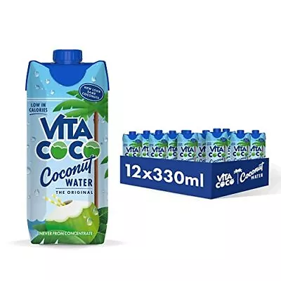 Vita Coco Pure Coconut Water 12x330ml Naturally Hydrating Packed Electrolytes • £15.16