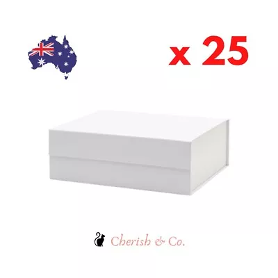 25x Large White Premium Magnetic Gift Boxes 33 X 25.5 X 11.5 Cm Hamper Bulk • $129.53