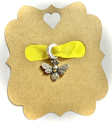 £13.95 • Buy Sterling Silver 925 Bee Heart Bead Dangle Charm Birthday Gift FREE FAST P&P+gift