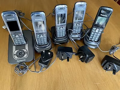 Panasonic Cordless Phones Set Of 5 Answer Phone • £25