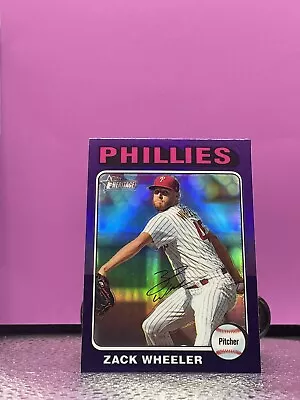 2024 Topps Heritage CHROME Purple Hot Box Refractor #493 Zack Wheeler PHILLIES • $0.99