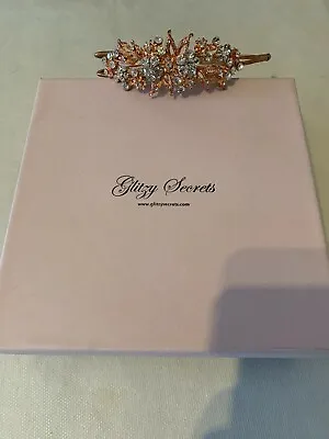 £35 • Buy Glitzy Secrets Heirloom Blush Side Tiara (worn Once)