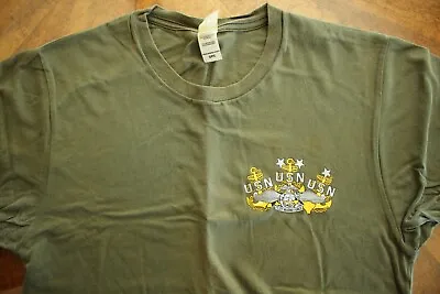 Usmc Us Marine Corps Athletic Pt Fleet Force Short Sleeve O.d. Green T-shirt Sm • $14.99