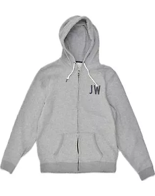 JACK WILLS Mens Graphic Zip Hoodie Sweater XL Grey Cotton AM10 • £17.57