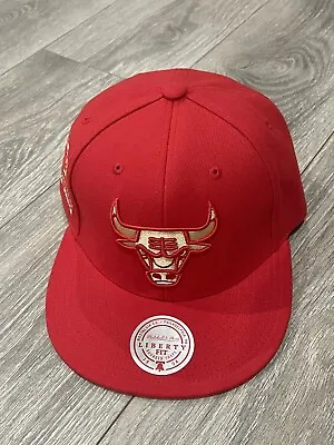 Chicago Bulls Mitchell & Ness SnapBack Adjustable Hat Liberty Fit Red Color • $27.99