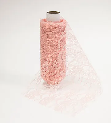 LACE NETTING ON A ROLL 15cm X 10m WEDDINGS 3 COLOURS TABLE RUNNERS LACE FABRIC • £4.99