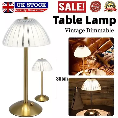 Vintage Dimmable Table Lamp Touch Control Soft Night Light Bedside Desk Decor UK • £11.99