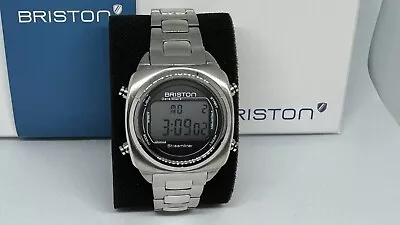 Briston Streamliner Digital Silver Black Watch NEW 221337.S.DG.1.SB • $98