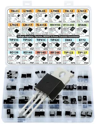 Power Transistor Mosfet Thyristor And Voltage Regulator Assortment Kit 82 Pcs... • $37.59