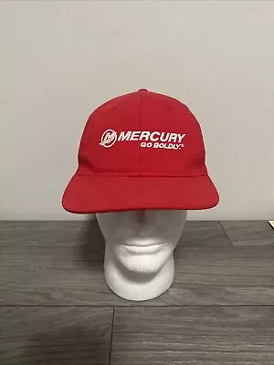 Mercury Marine Motors Go Boldly Bass Adjustable Red Baseball Hat Cap • $14