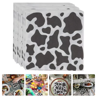  80 Sheets Cow Napkins Paper Banquet Party Printing Dining Table Decor • £14.18