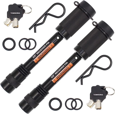 $83.87 • Buy 79632 Keyed Alike 5/8  Trailer Hitch Lock Set With Extra Long 3-1/4  Span, Doubl
