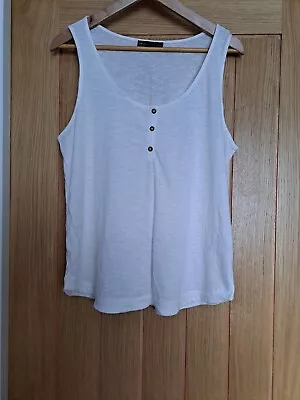 Marks And Spencer Womens Vest Top White Size 14 Brand New Great Quality. • £6