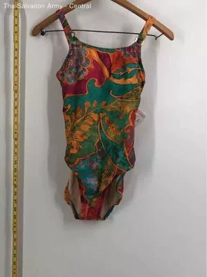 Amoena Santa Fe Womens Multicolor Floral One-Piece Swimsuit Size 10 W/ Wrap • $12