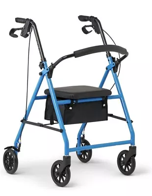 Medline Mobility Lightweight Folding Aluminum Rollator Walker With 6-inch Wheels • $60