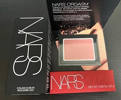 NARS Eyelash Curler + Mini Climax Mascara + Sample Orgasm Blush • $13.99