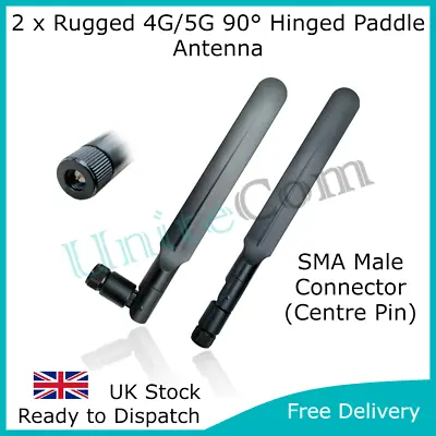 2 X 4G/5G LTE SMA Antenna Aerial Huawei O2 EE Vodafone Three TP-Link ZTE Router • £8.95