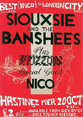 £9.99 • Buy Siouxsie And The Banshees Repro Tour Poster Nico