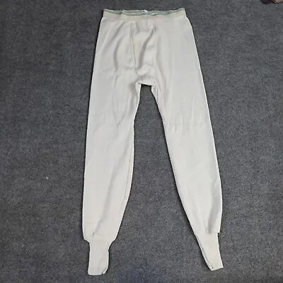 Hanes Mens Long Johns S Ivory Ribbed Vintage Old Stock Bottoms NEW • $19.90