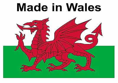 100 Made In Wales Flag Stickers Self Adhesive Stickers / Labels 25mm X 15mm • £4.99
