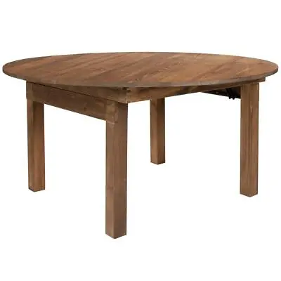 HERCULES Series Round Dining Table | Farm Inspired Rustic & Antique Pine... • $801.91