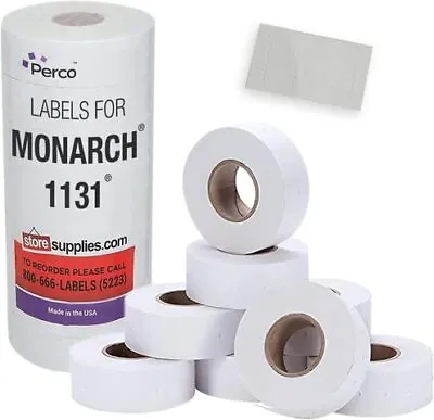 White Pricing Labels For Monarch 1131 Price Gun - 1 Sleeve 20000 Blank Markin... • $33.53