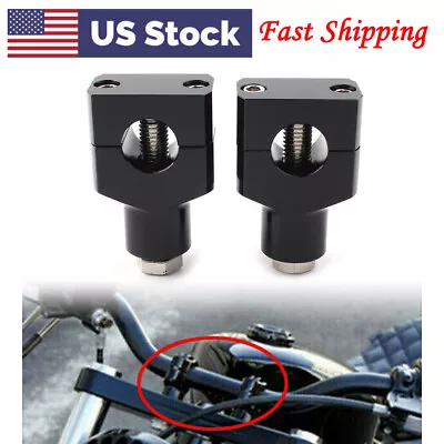 1  Motorcycle Handlebar Handle Bar Mount Adapter Risers Clamp For Harley Yamaha • $31.75