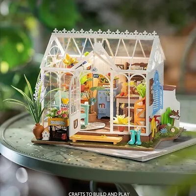 Rolife Dreamy Garden House With LED DIY Miniature Dollhouse Kit Kids Xmas Gifts • $41.99