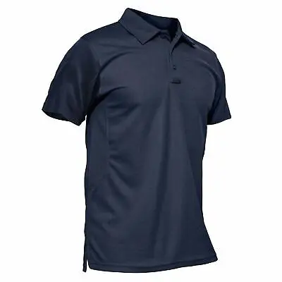 Men's Short Sleeve Tactical Polo Shirts Quick Dry Team Combat Work Casual Golf T • $20.98