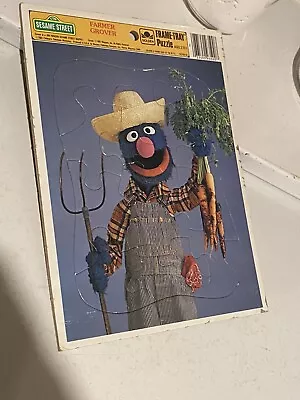 Vintage 1983 Sesame Street Farmer Grover Puzzle • $10