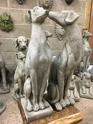 £60 • Buy (NEW) Greyhounds Whippet Dogs Stone Ornaments,Garden Statue Sculpture Guard Dog