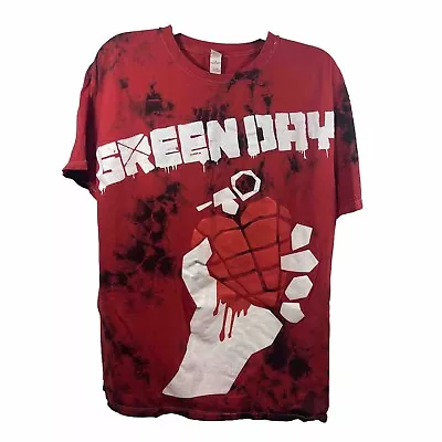 Green Day Band Tie-Dye T-shirt Made In USA Sz L/Large M&O Gold Hot Topic • $24.29