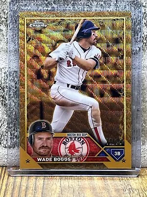 Wade Boggs 2023 Topps Gilded Gold Wave Etch #17/75 #123 Boston Red Sox • $17