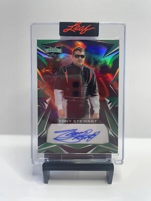 $11.50 • Buy 2023 Leaf Vibrance TONY STEWART Auto 8/12 GREEN SHIMMER ENCASED