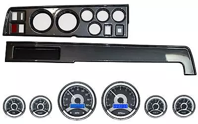 68-70 Mopar B Body Carbon Dash Carrier W/ Dakota Digital VHX Universal 6 Gauge • $1387