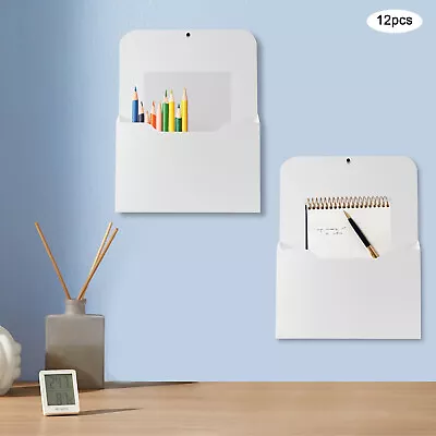 12 PCS Magnetic File Holder Pocket Organizer Wall Hanging Paper File Holder  • $33.25