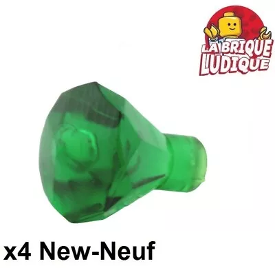 LEGO 4x Rock Crystal Jewel Diamond Green Trans Green 30153 New • $3.72