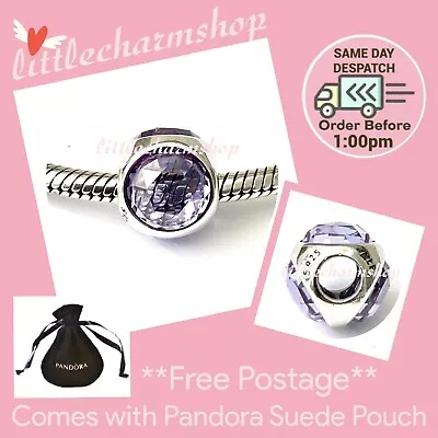 NEW Authentic Genuine PANDORA Lavender Radiant Droplet Charm - 792095LCZ RETIRED • $63.80