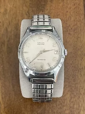 RARE Vintage Gruen Precision Autowind 17J Automatic Date N710CA Wrist Watch • $54.99