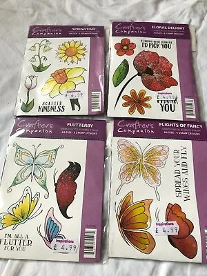£4 • Buy Crafters Companion Floral & Butterfly Stamps Bundle